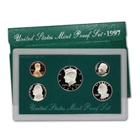 1997 United States Mint Proof Set 5 coins