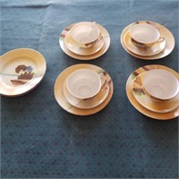 4 CUP&SAUCERS WITH PLATE MADE IN JAPAN