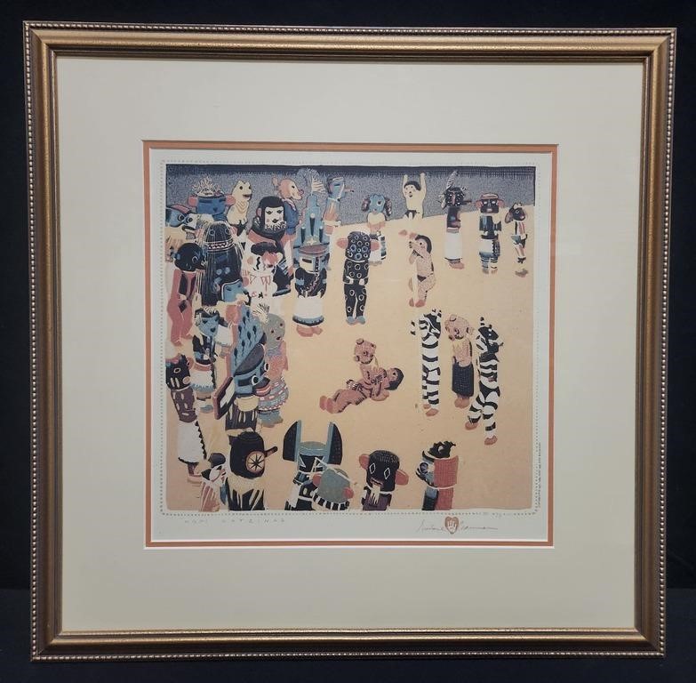 Gustave Baumann Framed Print Hopi Katzinas