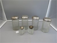 Vintage Glass Condiment Containers