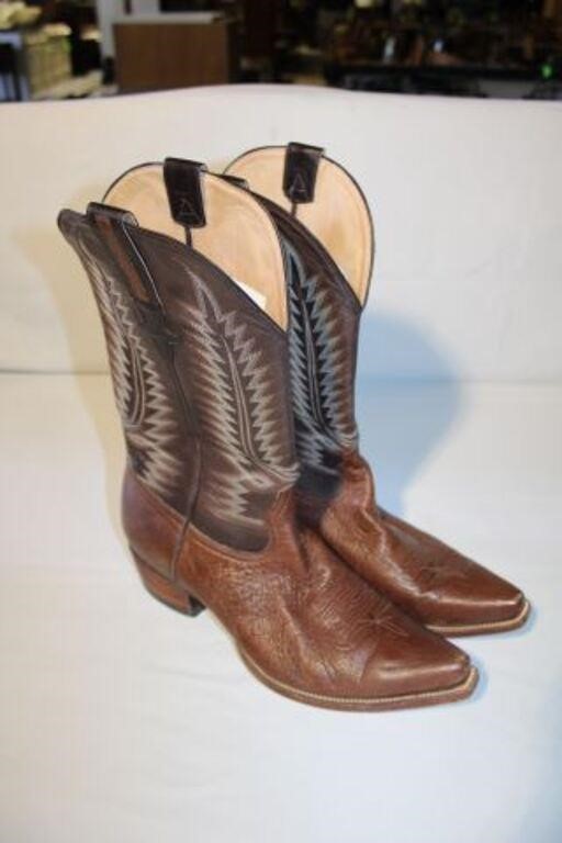 (1) Pair Men's Lizard Ropers, (1) Pair Calf Skin,