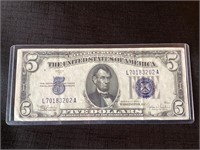 1934C $5 Silver Certificate Note Washington, D.C.