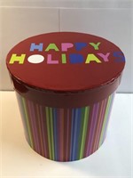 Happy Holidays Round Gift Box