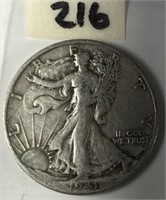 1941D Walking Liberty Silver Half Dollar