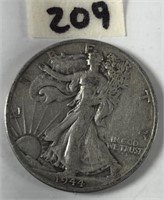 1944S Walking Liberty Silver Half Dollar