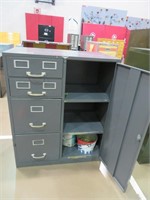 4 drawer 1 door metal file cabinet