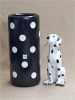 Dalmatian Resin Statue & Poke A Dot Umbrella Stand