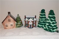 Inspirations Lighted Ceramic Mountain Tree House