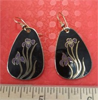 Laurel Burch Iris Earrings