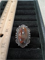Sterling Silver & Agate Ring