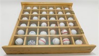 * Golf Ball Display Case with 36 Balls