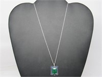 10 ct Emerald & Blue Sapphire Necklace