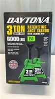 Daytona 3 ton heavy duty jack stand set NIB