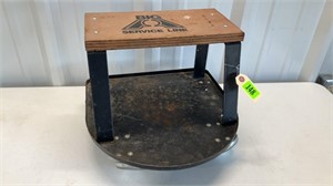 Small rolling shop stool
