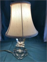 Glass Bedside Lamp w/ Shade