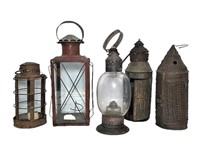 Five Early Metal Lanterns