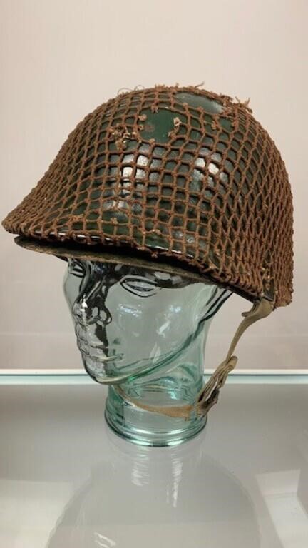 US M1 Helmet - WWII - Fixed Bales - Front Seam
