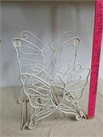 Decorative metal butterflies hose wall keeper