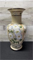 Vintage Large Floral Ceramic Vase 20" Tall