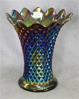 Diamond Point 6" squatty vase - purple