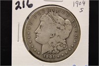 1904 S MORGAN SILVER DOLLAR COIN