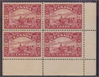 CANADA #157 BLOCK OF 4 MINT VF-EXTRA FINE LH/NH