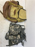 Military tactical vest and craftsman backpack