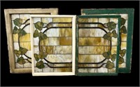 Lot of Four Leaded and Stained Glass Windows.