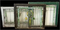 Lot of Three Leaded and Stained Glass Windows.