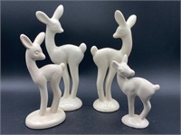 Mid Century Porcelain Gazelle Figures