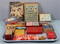 Vintage Cards, Checkers, Hohner Harmonica