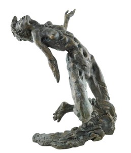 Frank Pé. Statue en bronze Manon, l’abandon