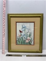 Signed & Numbered Flower Butterfly Picture