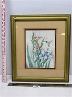 Signed & Numbered Flower Hummingbird  Picture