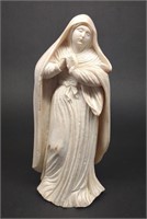 Carved Marble Sculpture of Virgin Mary (8" tall)