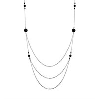 Sterling Silver-Multi-Layered Chain Necklace