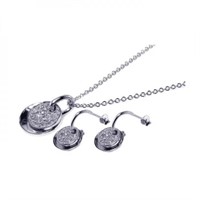 Sterling Silver-Earring and Necklace Set