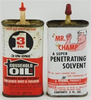 ** 2 Vintage Oil Can Tins