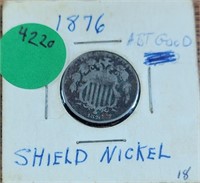1876 SHIELD NICKEL