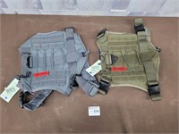 2 Tactical dog harnesses