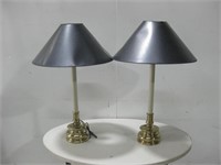 Two 32" Stiffel Table Lamps Works