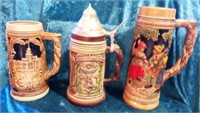 M - LOT OF 3 COLLECTIBLE STEINS (K31)