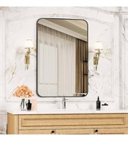 Antok 20x28 Bathroom Mirror, Black S-20x28IN