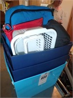 (3) Poly Storage Bins, HD Laundry Bag,