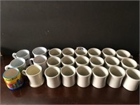Set Of 2 Dozen Ceramic Coffee Mugs With Handles