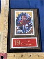 Joe Montana 49ers plaque trading card