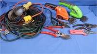 Extension Cords/Work Light, Pruners, Rechargeable