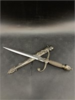 Italian style dagger with wire wrapped handle, met