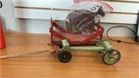 Vintage folk art wagon and horse