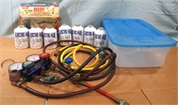 7 CANS OF ARTIC AIR 134-A COOLANT & HOSES